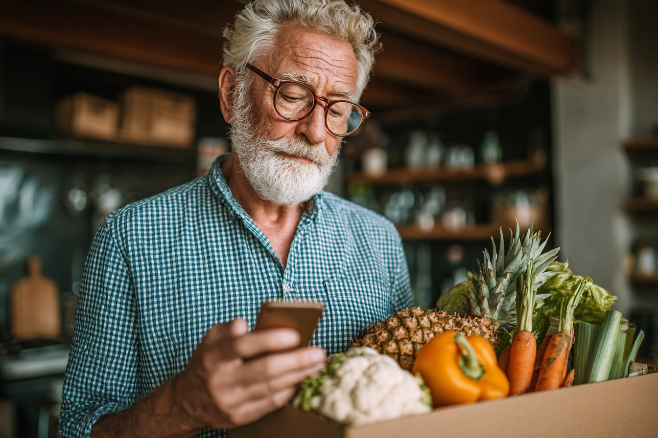 Дієтолог консультує пожилу пару щодо здорового харчування